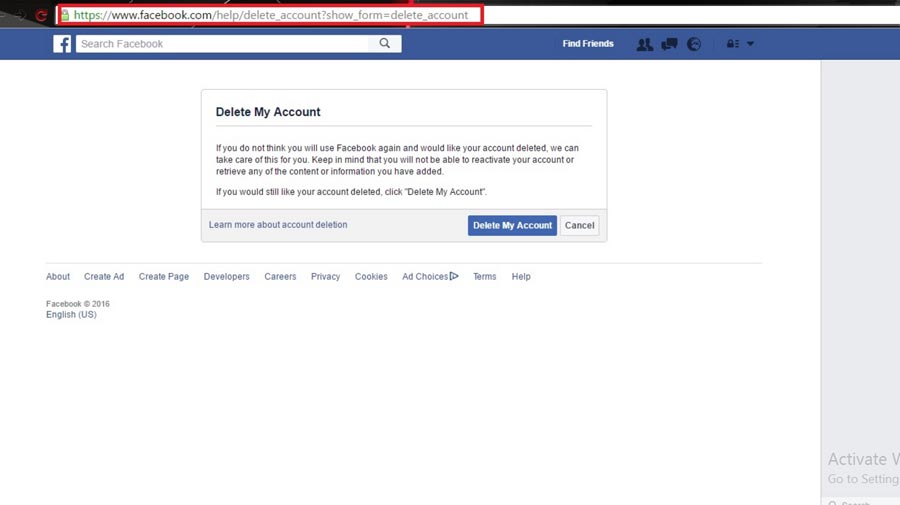 How do deactivate facebook
